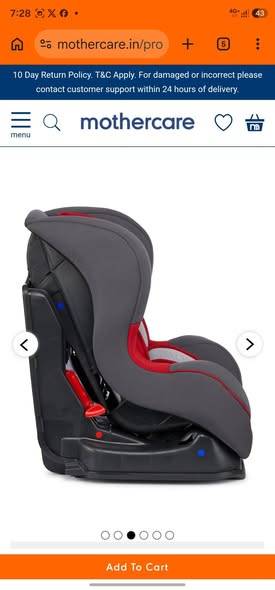 Mothercare baby car seat still in original packing