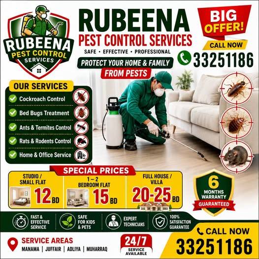PEST CONTROL SERVICES SPECIAL OFFER RUBEENA CLEANING PE