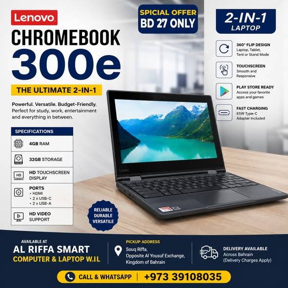 LENOVO CHROMEBOOK IN TOUCHSCREEN LAPTOP ONLY LENOVO CHROMEBOOK
