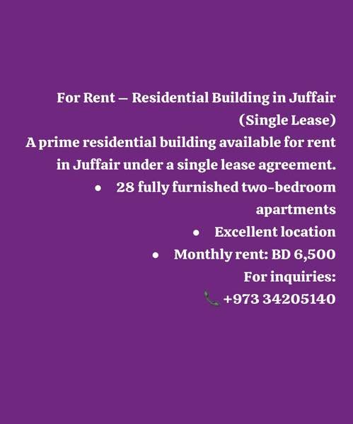 Rent Residential Building in Juffair Single Lease Rent