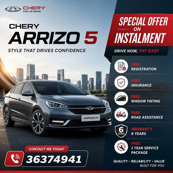 Chery Arizzo Brand Starts from per month Chery