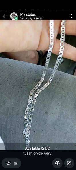 Silver plated chain only up Dm order Silv