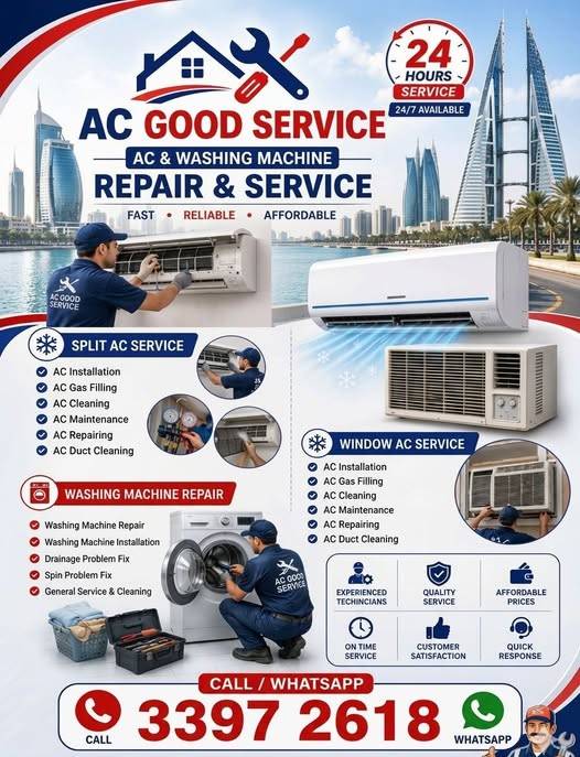AC washing machine repairing service in Bahrain lo