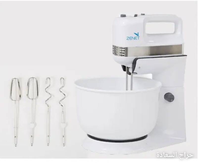 خلاط يدوي مع قاعدة وعاء دوار زينات ZENET - 3.5 لتر | ZENET Stand Mixer with Rotating Bowl - 3.5 Liters